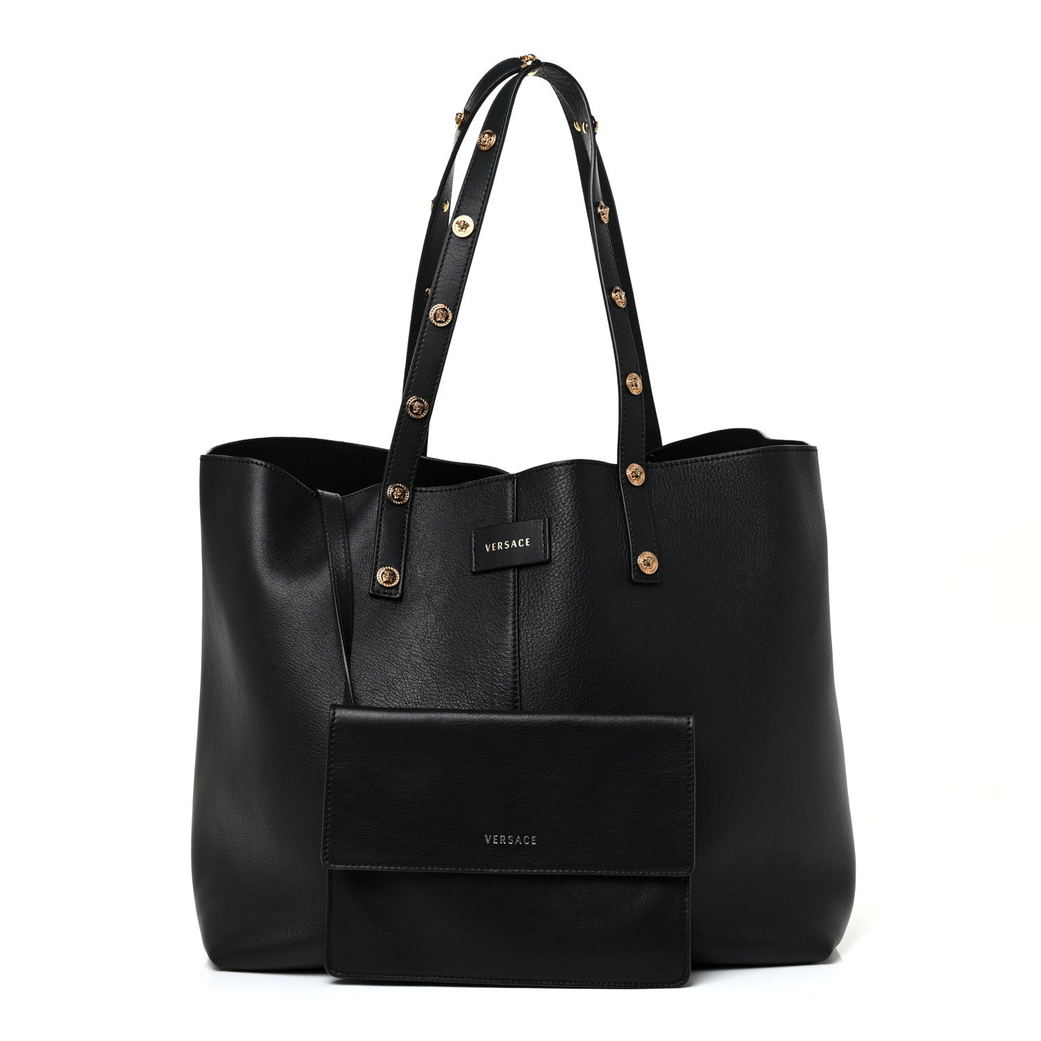 Versace Calfskin Palazzo Tote Black 1 of 9