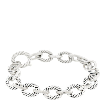 David Yurman Sterling Silver 10mm Medium Oval Link Bracelet 1 of 4