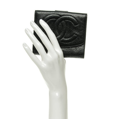 Chanel Caviar Timeless CC Compact French Wallet Black 2 of 8