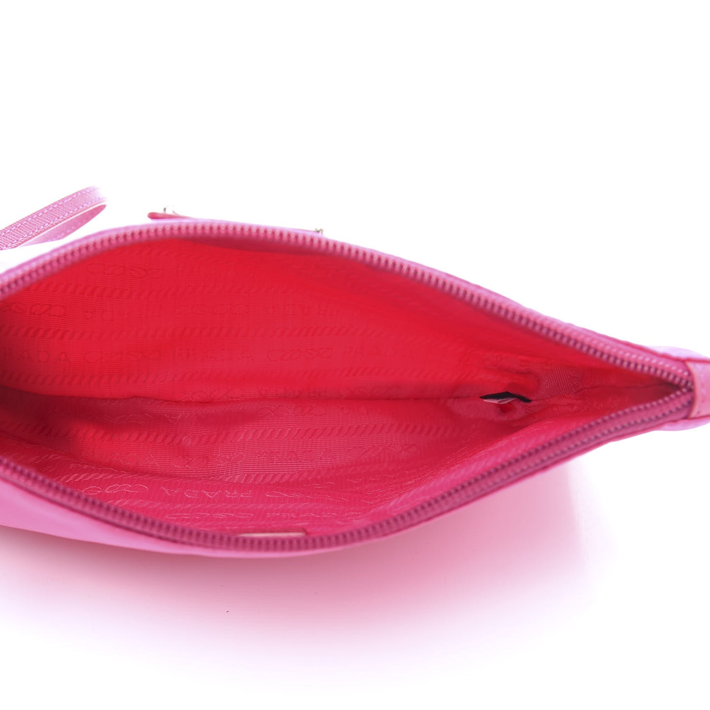 Tessuto Nylon Saffiano Wristlet Fuxia