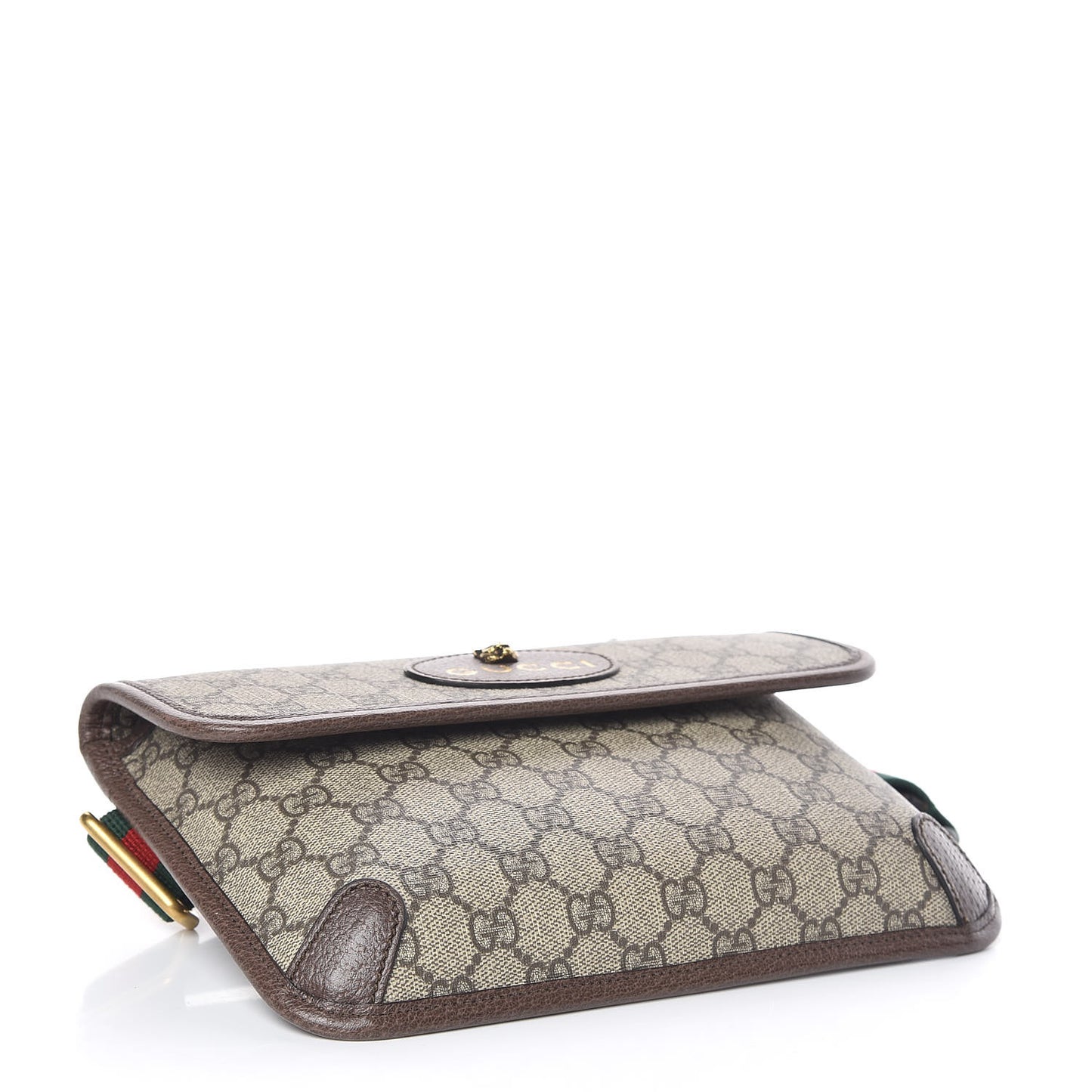 GG Supreme Monogram Neo Vintage Web Belt Bag Brown