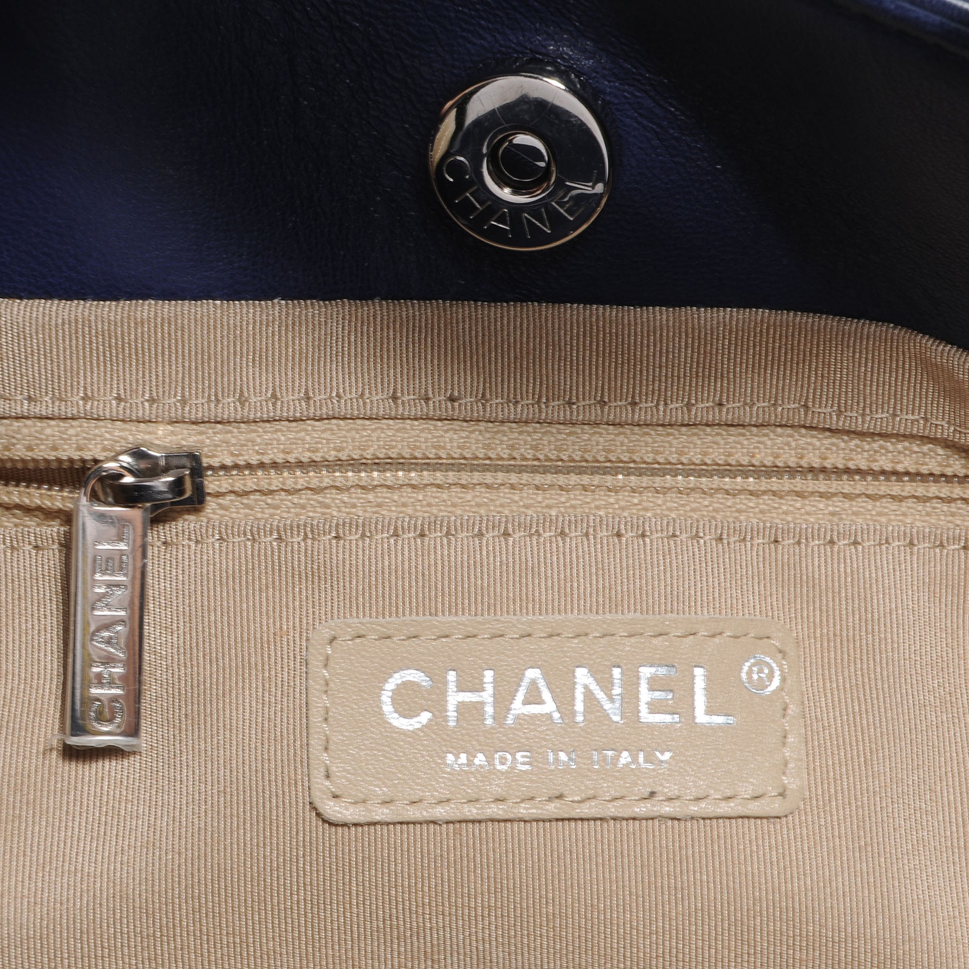 Chanel Calfskin Trianon Large Tote Blue 6 of 7