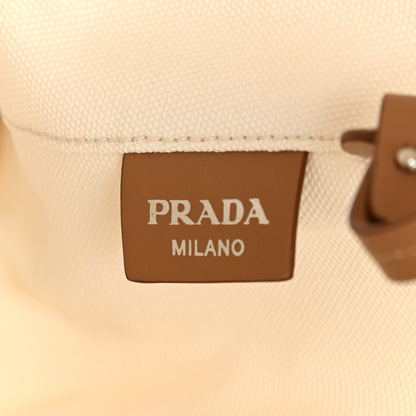Prada Canapa Small Shopping Tote White 7 of 12