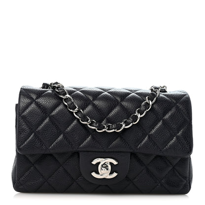 Chanel Caviar Quilted Mini Rectangular Flap Navy 1 of 13