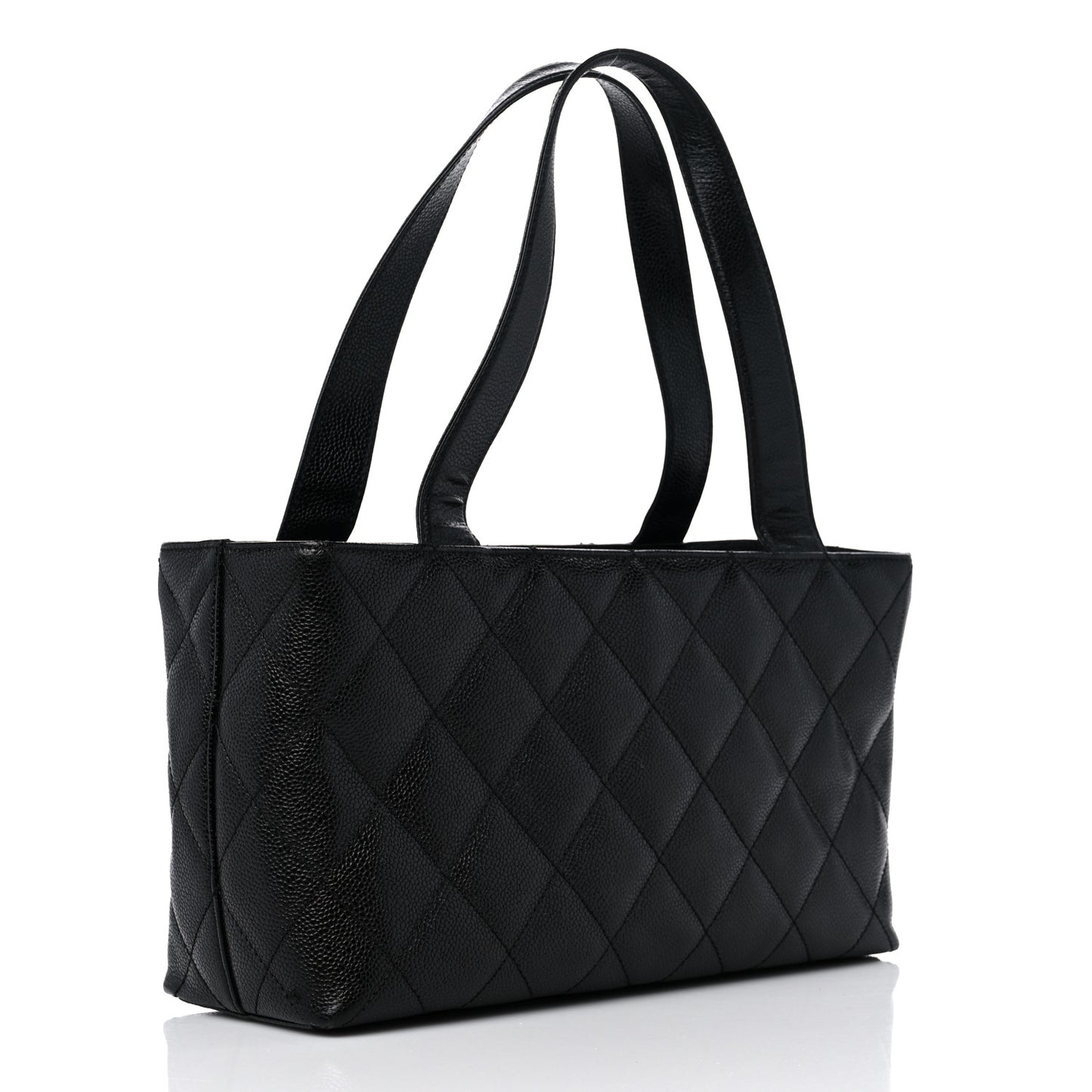 Caviar Quilted Shoulder Bag Black