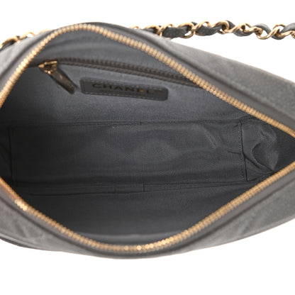 Chanel Iridescent Caviar Flat Quilted Small Coco Tassel Camera Case Grey 5 of 12