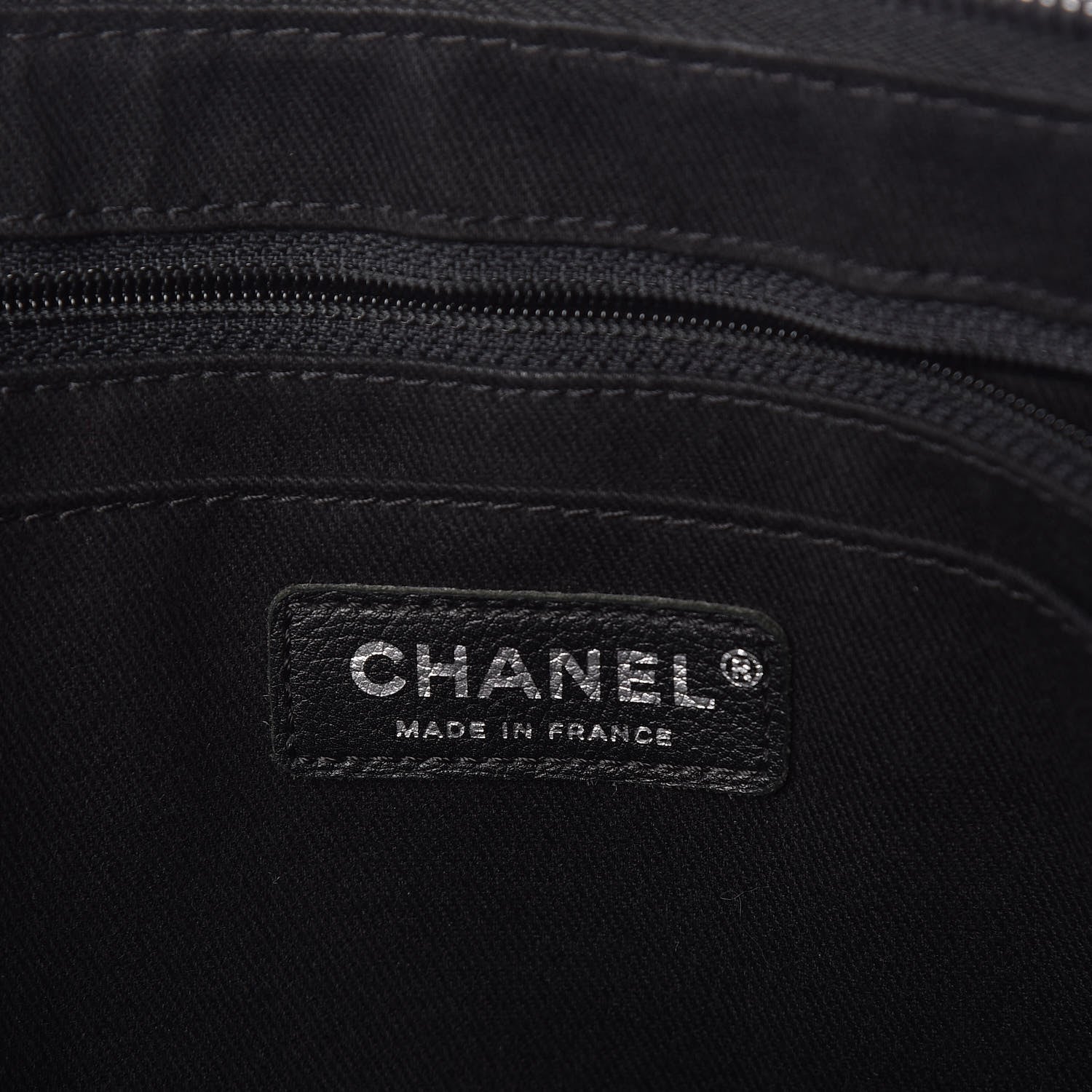 Chanel Grained Vegetal Calfskin Urban Shopping Tote Black 6 of 9