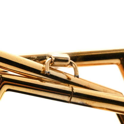 Gucci Metal Geometric Earrings Gold 5 of 5