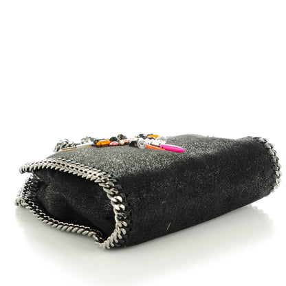 Stella McCartney Shaggy Deer Tiny Falabella Embellished Crossbody Tote Black 4 of 7