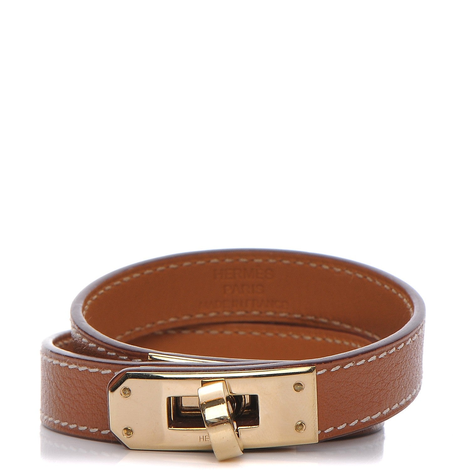 Hermes Swift Kelly Double Tour Bracelet S Gold 1 of 7