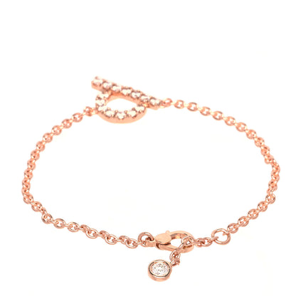 Hermes 18K Rose Gold Diamond Finesse Bracelet XS 2 of 6