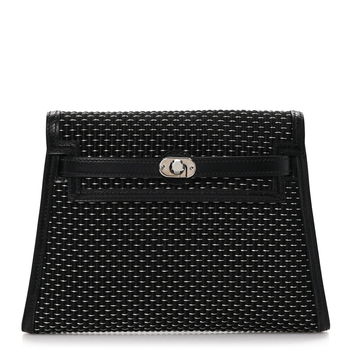 Hermes Crinoline Kelly Crutch Clutch Black 1 of 9
