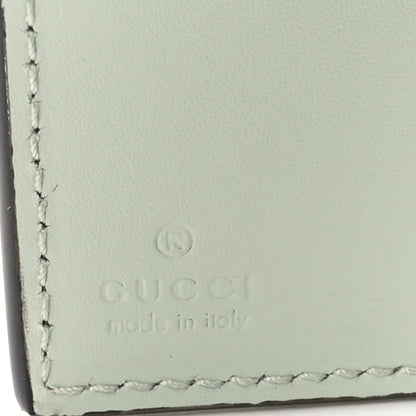 Gucci Gilbert Calfskin Jumbo GG Embossed Tri-Fold Wallet Salvy Green 6 of 9