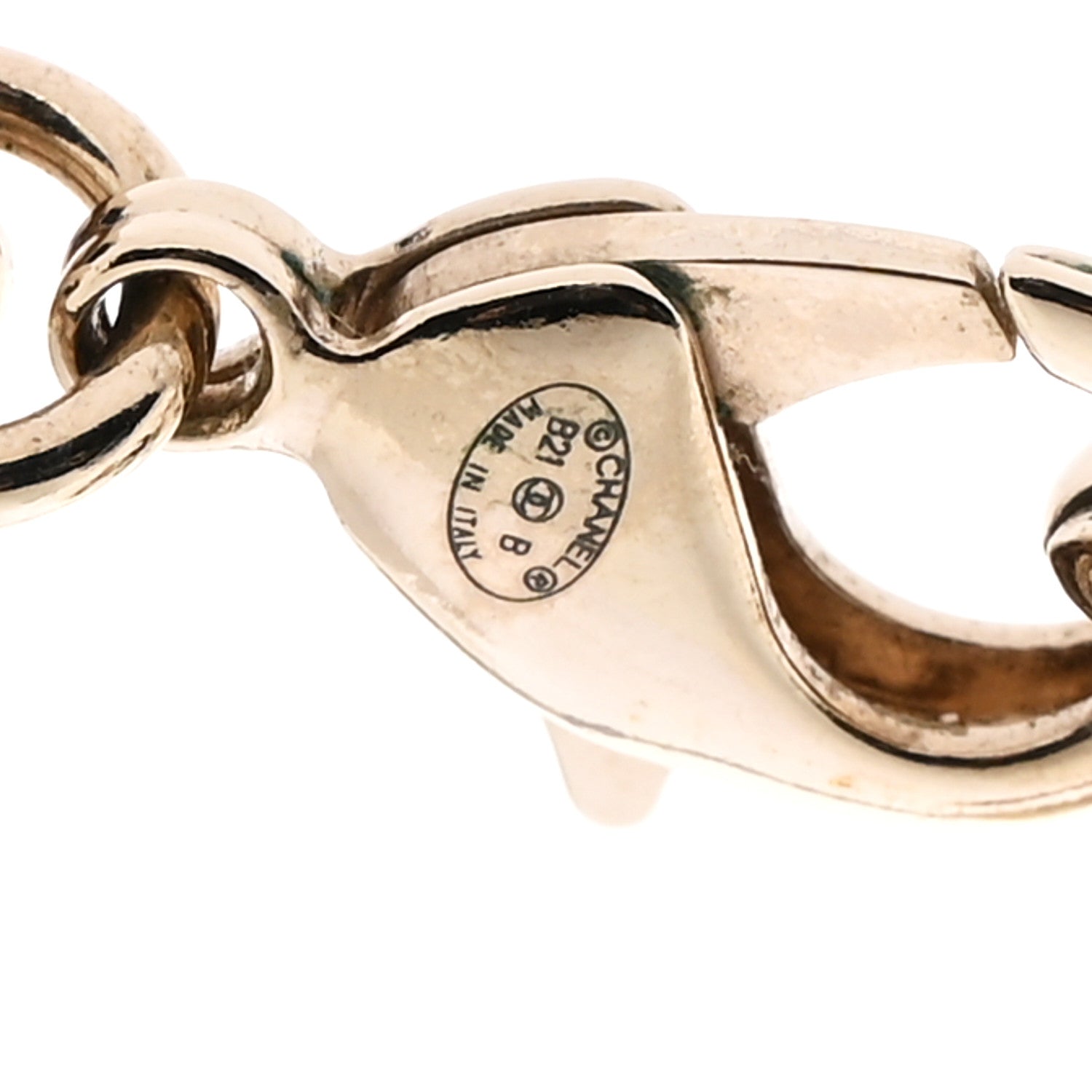 Chanel Metal Lambskin CC Square Choker Gold Black White 6 of 7
