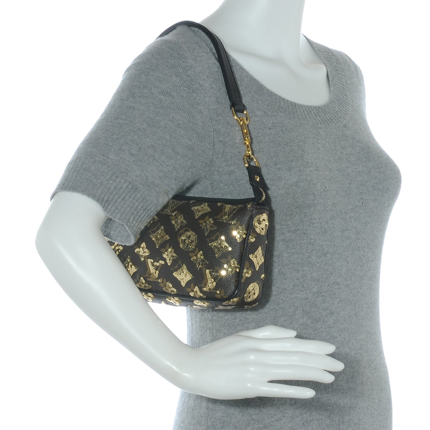 Louis Vuitton Monogram Sequins Eclipse Pochette Gold 2 of 7