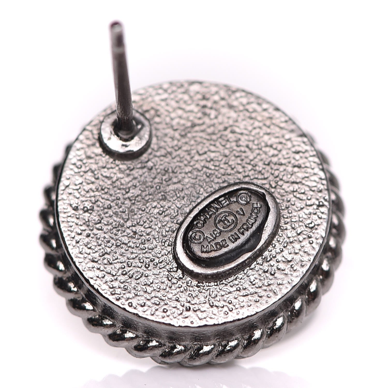 Chanel Twisted CC Round Earrings Gold Silver 4 of 6