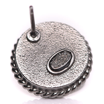 Chanel Twisted CC Round Earrings Gold Silver 4 of 6