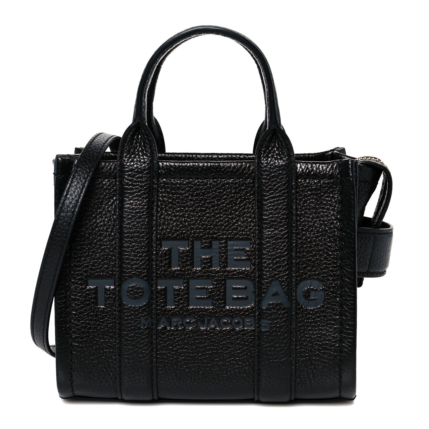 Marc Jacobs Grained Calfskin Micro The Tote Bag Black 1 of 10