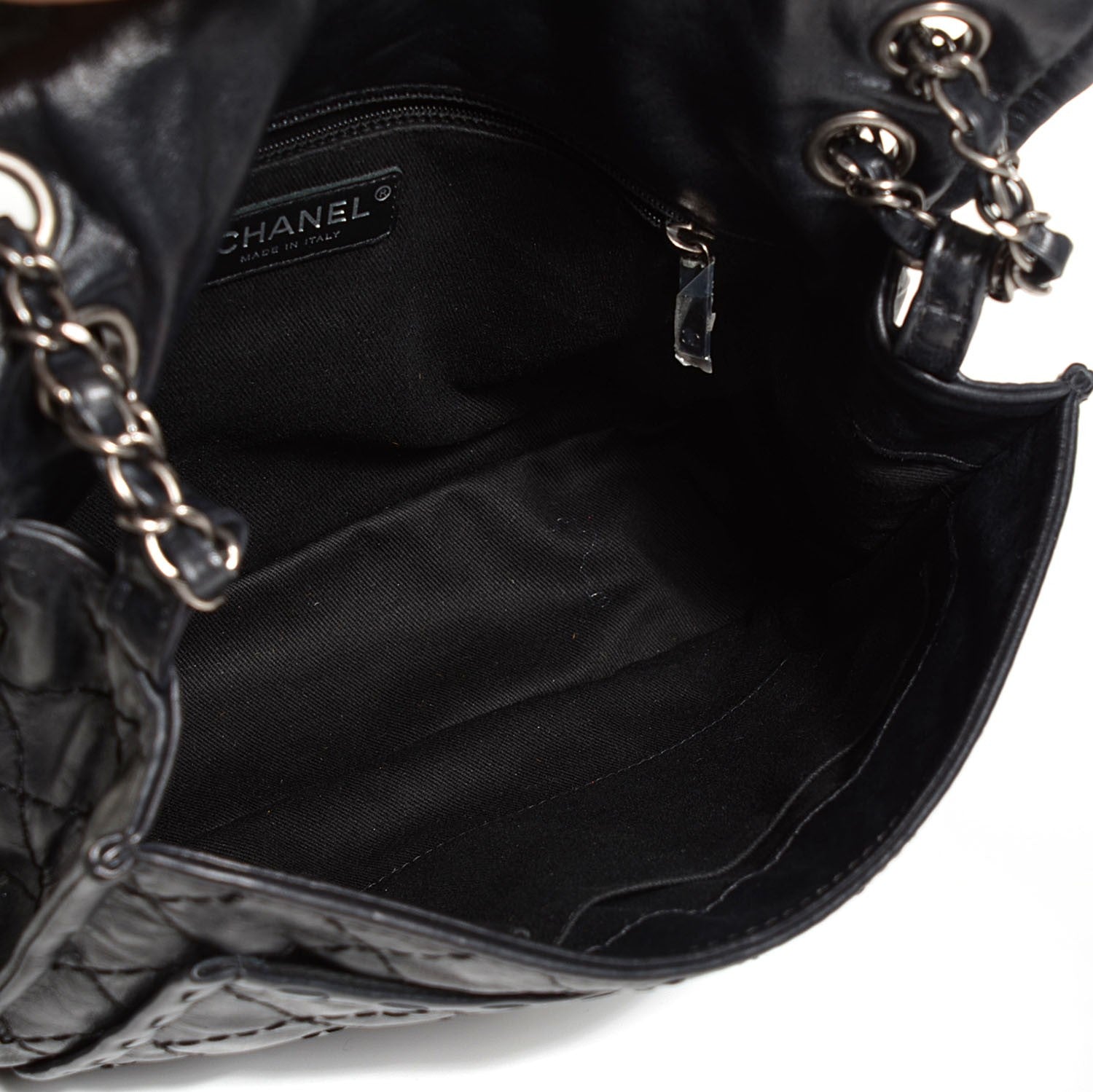 Chanel Aged Crumpled Calfskin Small Vintage Flap Black 7 of 9