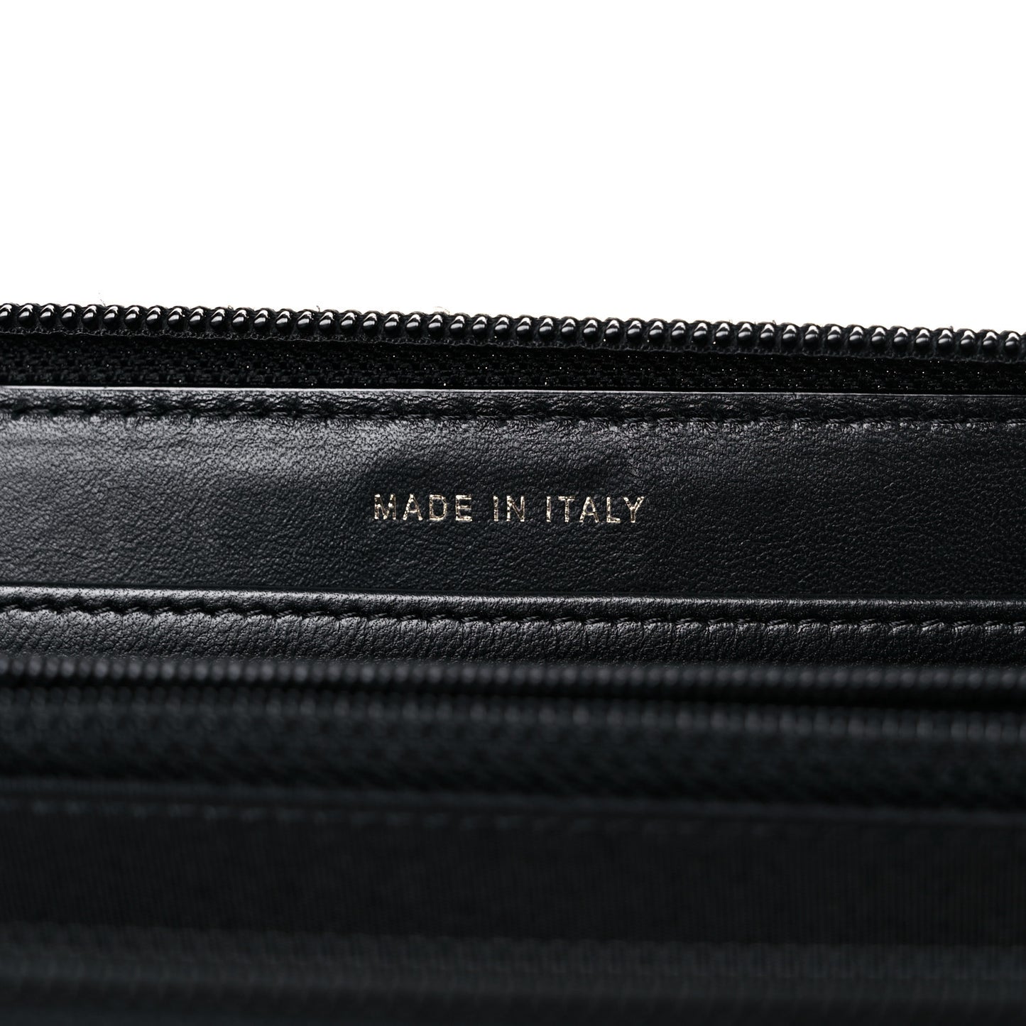 Lambskin Quilted Boy Zip Around Wallet Black