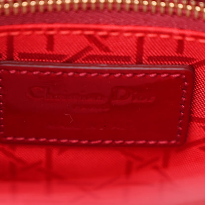 Christian Dior Patent Cannage Mini Lady Dior Red 6 of 14