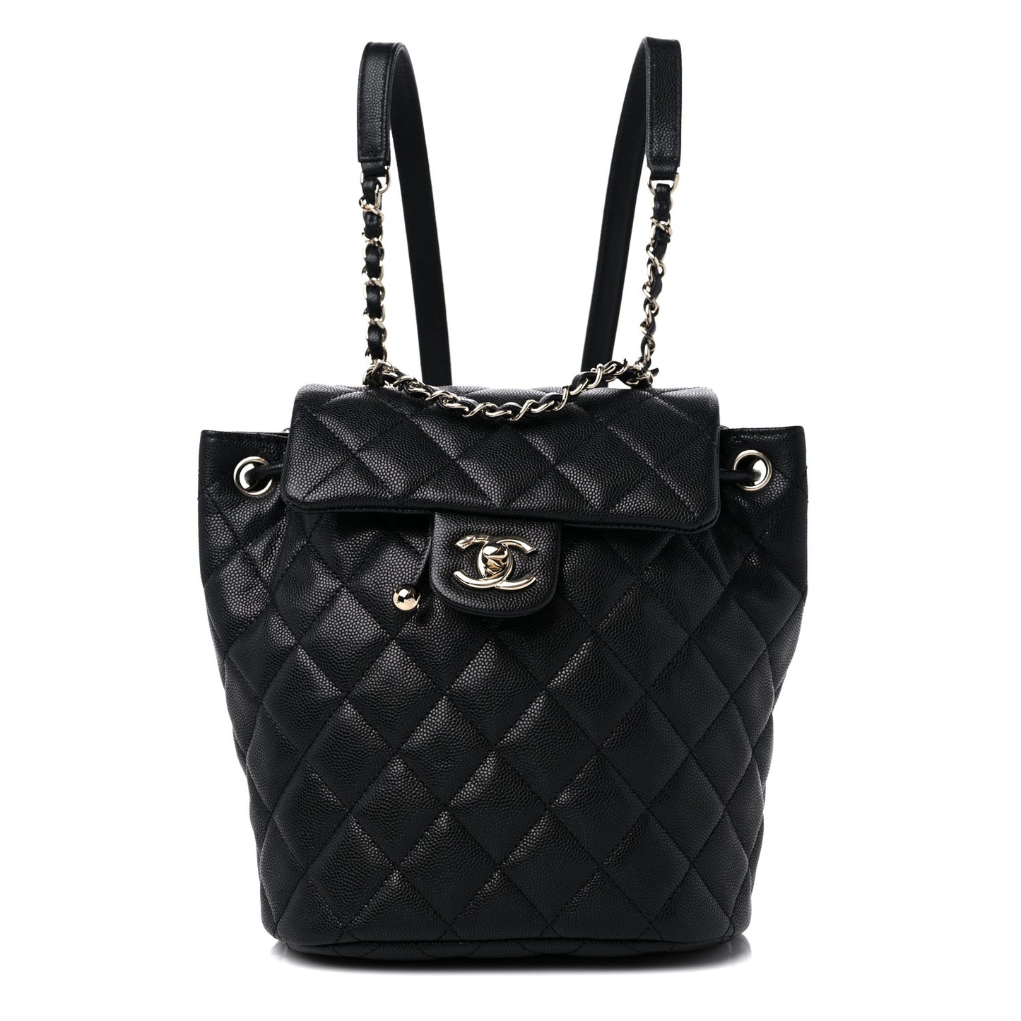 Caviar Quilted Mini Urban Spirit Backpack Black