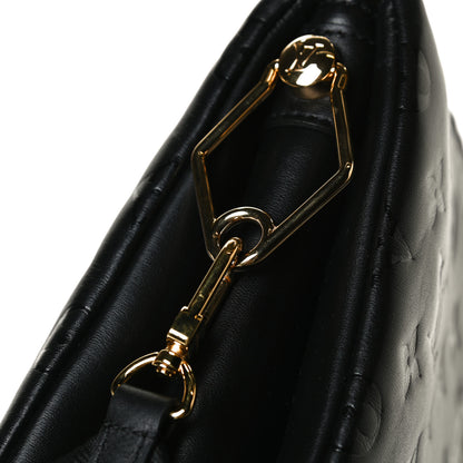 Louis Vuitton Lambskin Embossed Monogram Coussin PM Black 13 of 14