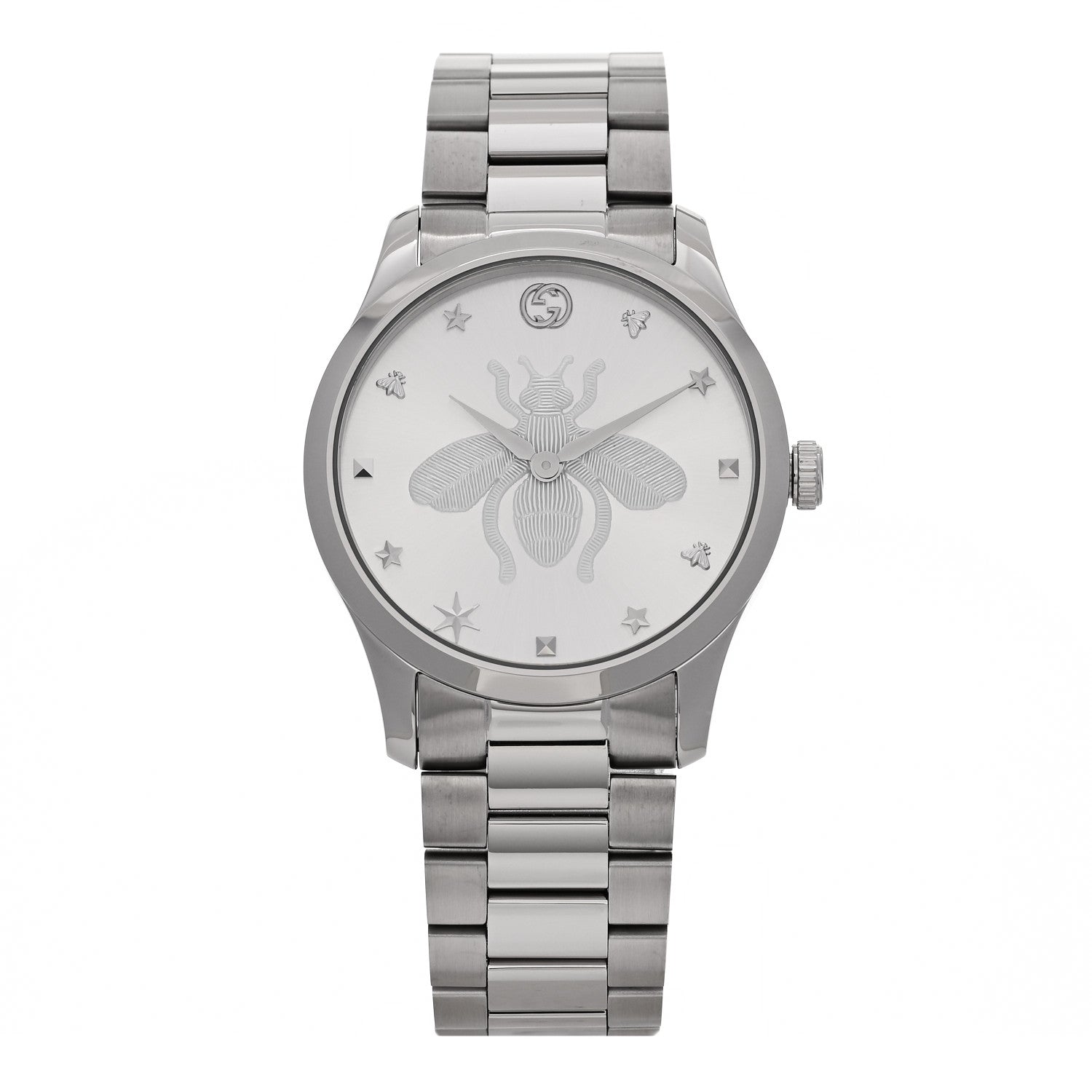 Gucci Stainless Steel 38mm G-Timeless Bee Quartz Watch 1 of 5