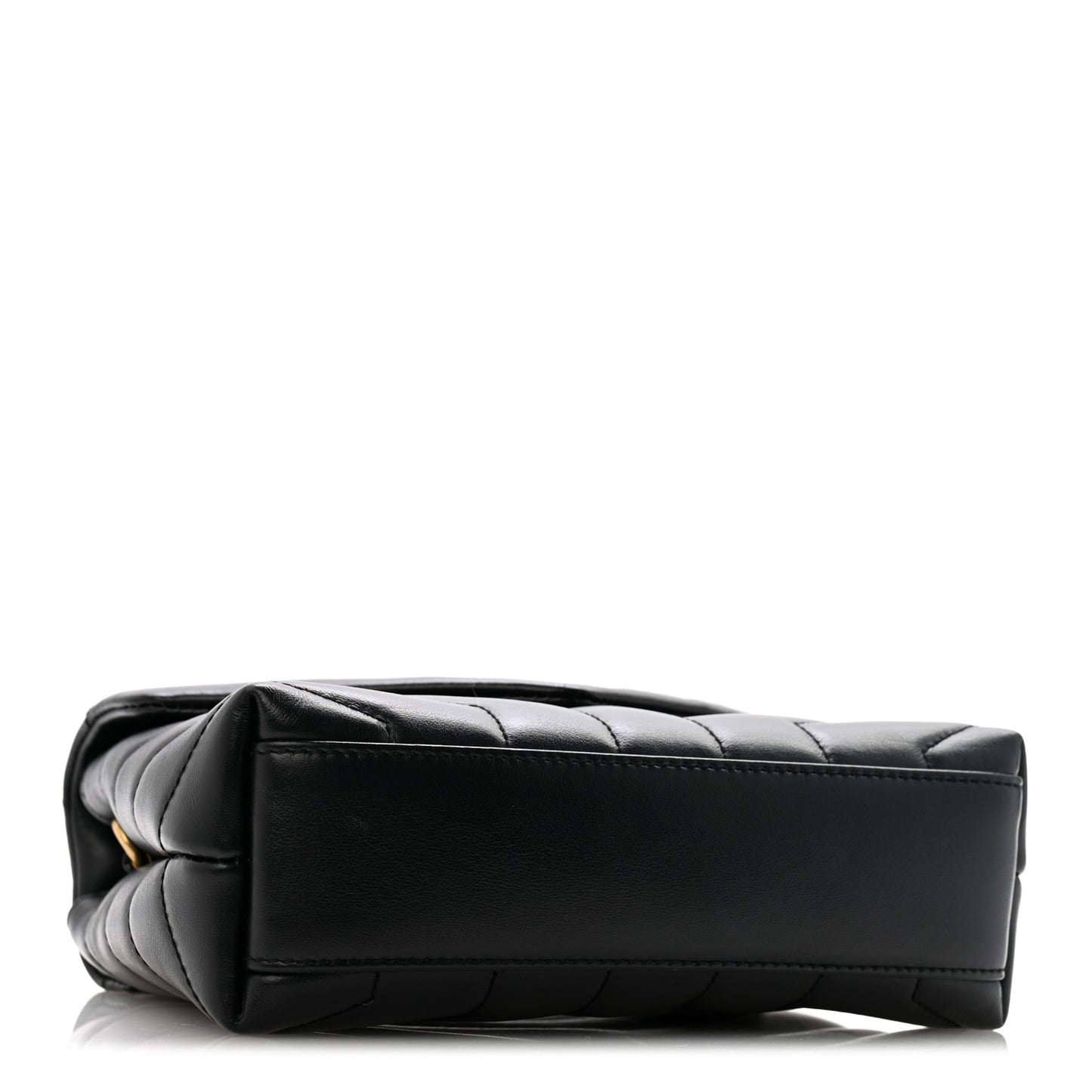 Calfskin Y Quilted Monogram Toy Loulou Crossbody Bag Black