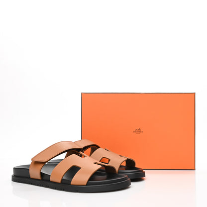 Hermes Calfskin Womens Chypre Sandals 40 Naturel 8 of 9