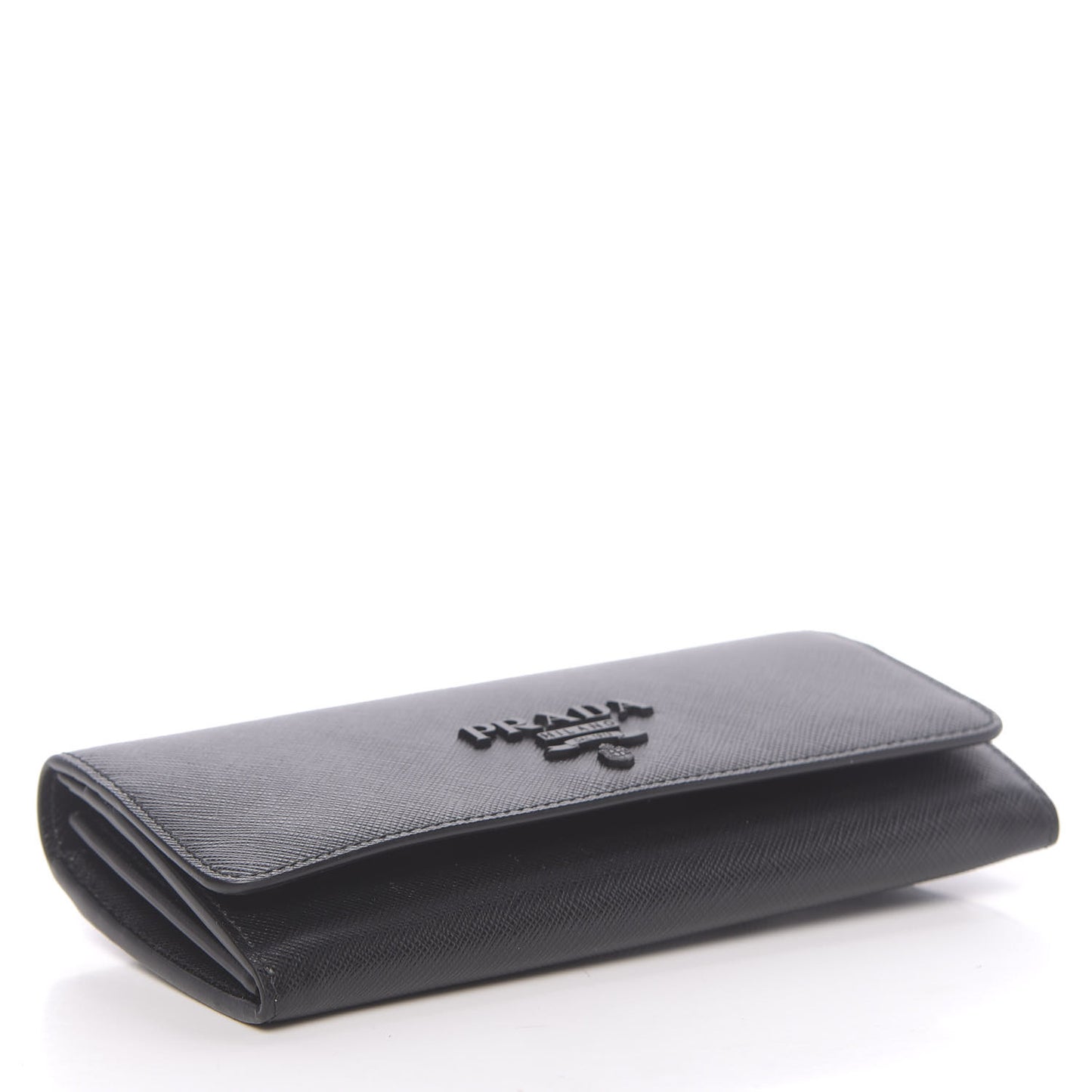 Saffiano Continental Flap Wallet Black