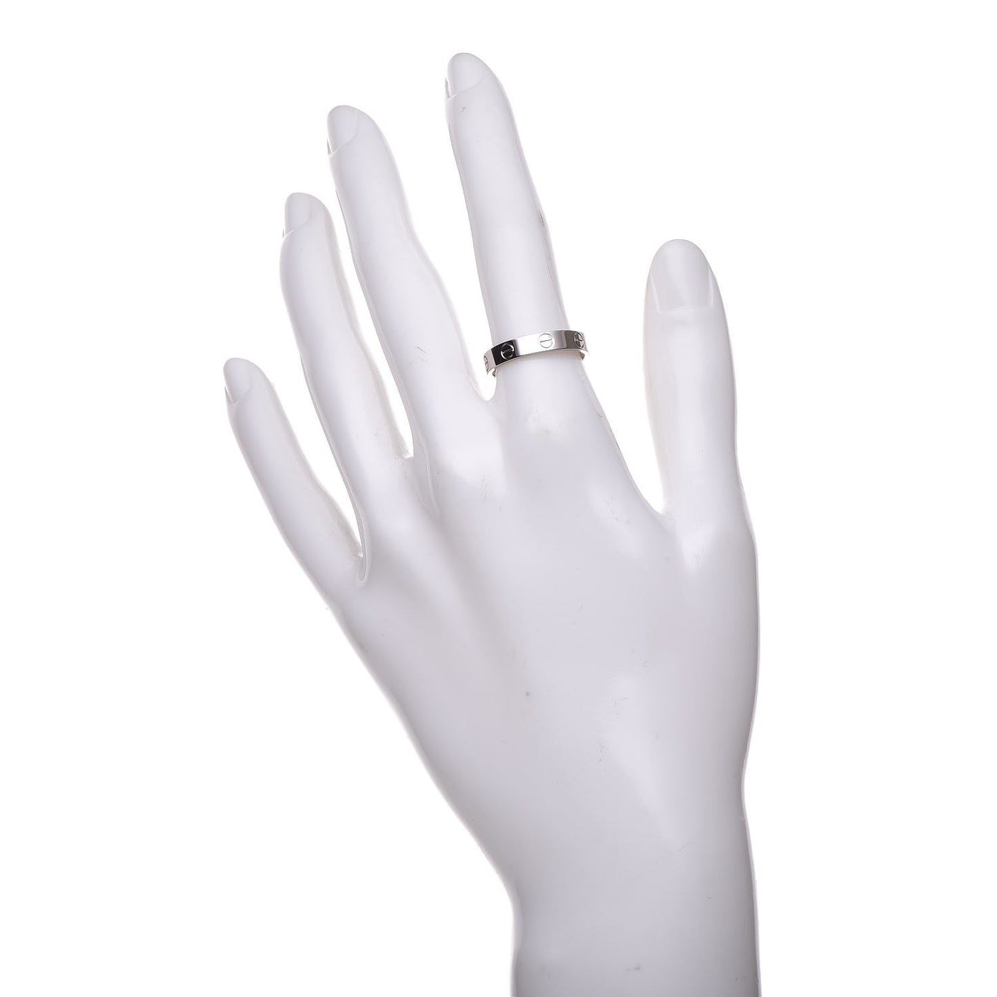 18K White Gold 3.5mm LOVE Wedding Band Ring 53 6.25