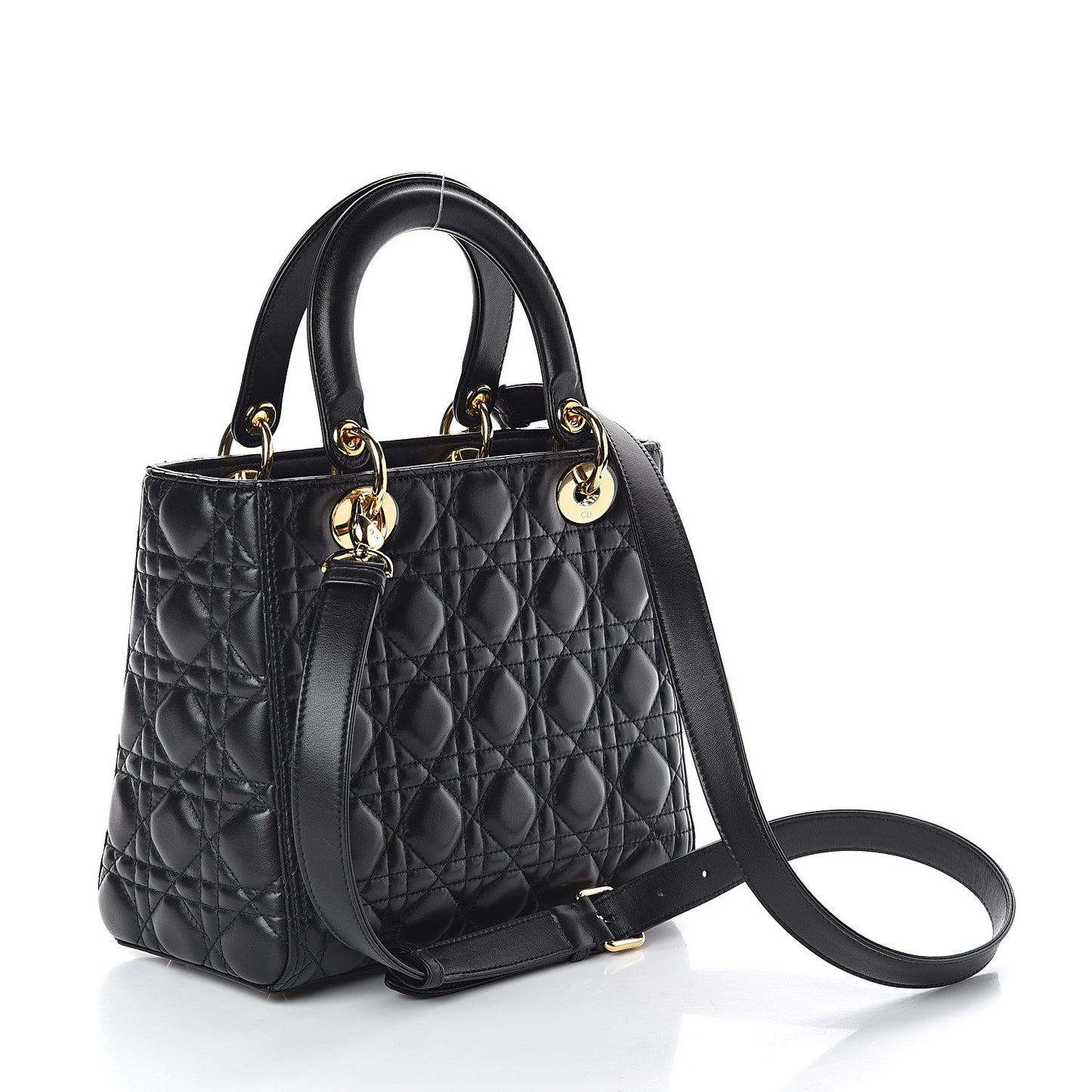 Lambskin Cannage Medium Lady Dior Black