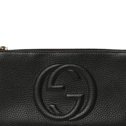 Gucci Pebbled Calfskin Soho Wristlet Black 8 of 10