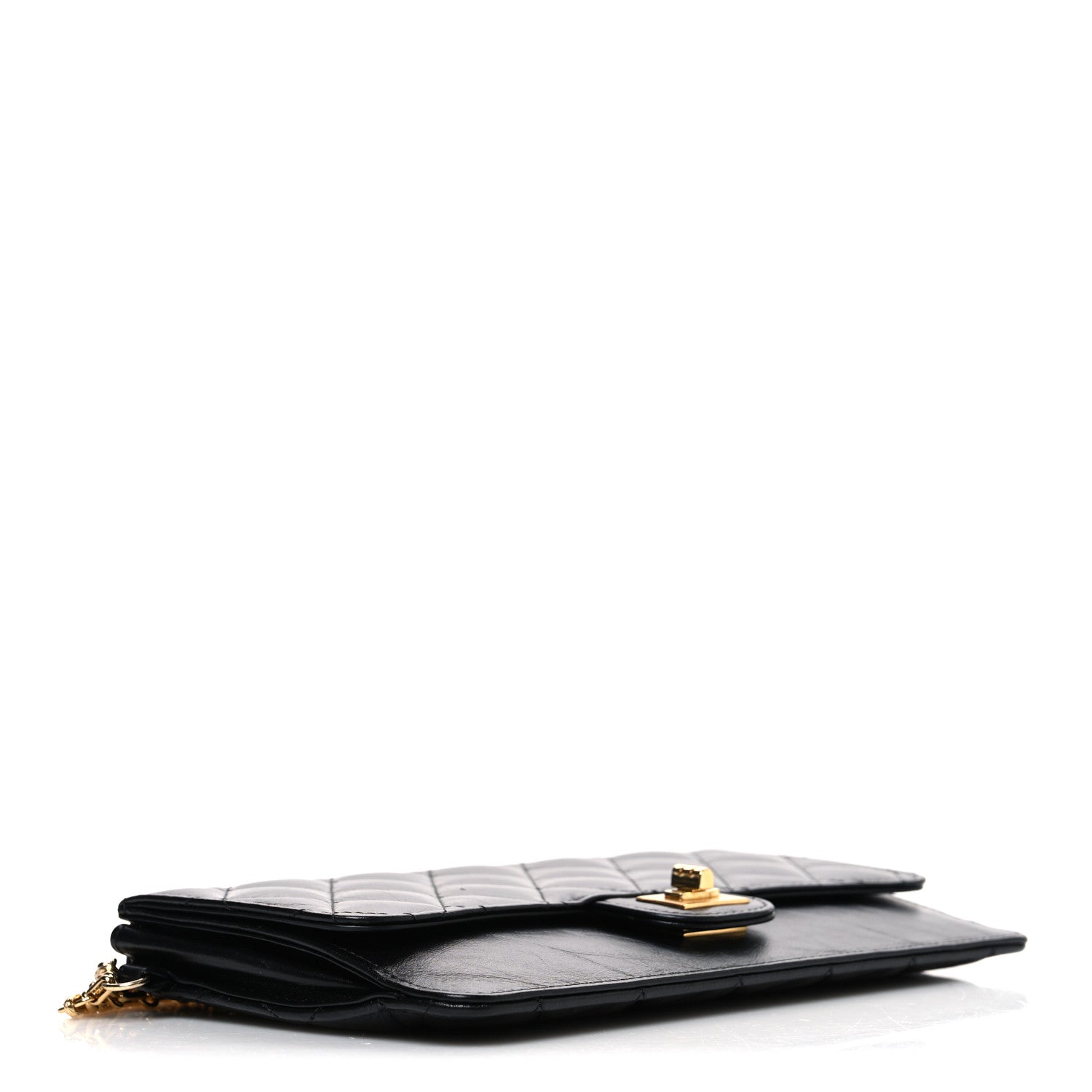 Chanel Aged Calfskin Quilted 2.55 Reissue Pouch With Chain Handle Black 4 of 8
