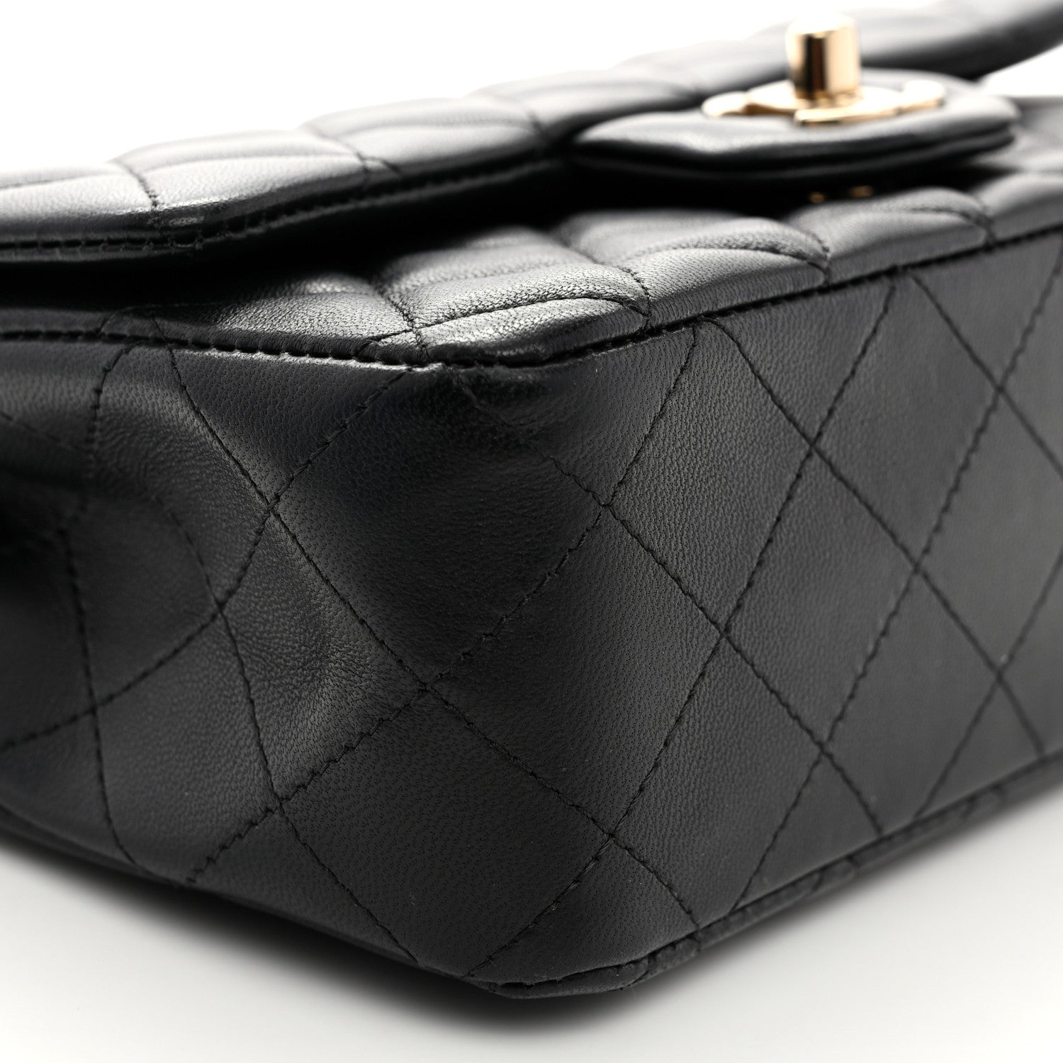 Chanel Lambskin Quilted Mini Rectangular Flap Black 9 of 10