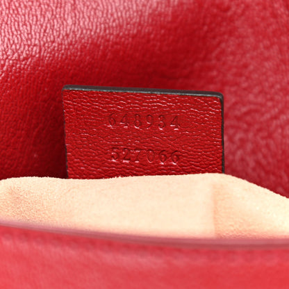Gucci New Sakai Calfskin Lux Small Dahlia Messenger Shoulder Bag New Cherry Red 7 of 11