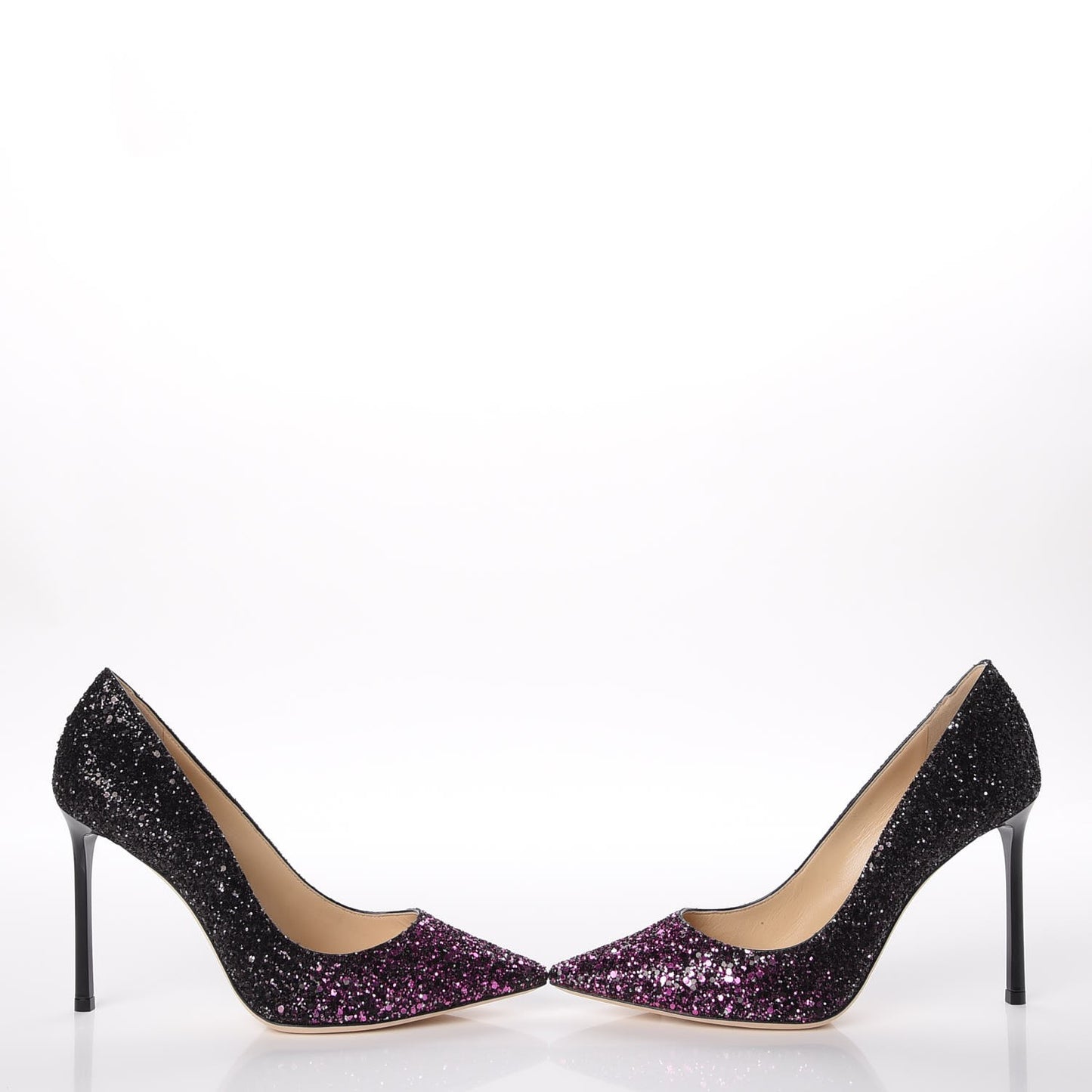 Coarse Glitter Degrade Romy 100 Pumps 37.5 Pink Black