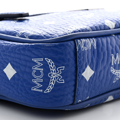 MCM Visetos Klassik Crossbody Bag Blue 9 of 10