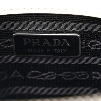 Prada Spazzolato Mini Re-Edition 1995 Double Handle Handbag White 8 of 12