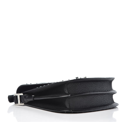 MCM Calfskin Studded Outline Patricia Shoulder Bag Black 4 of 9