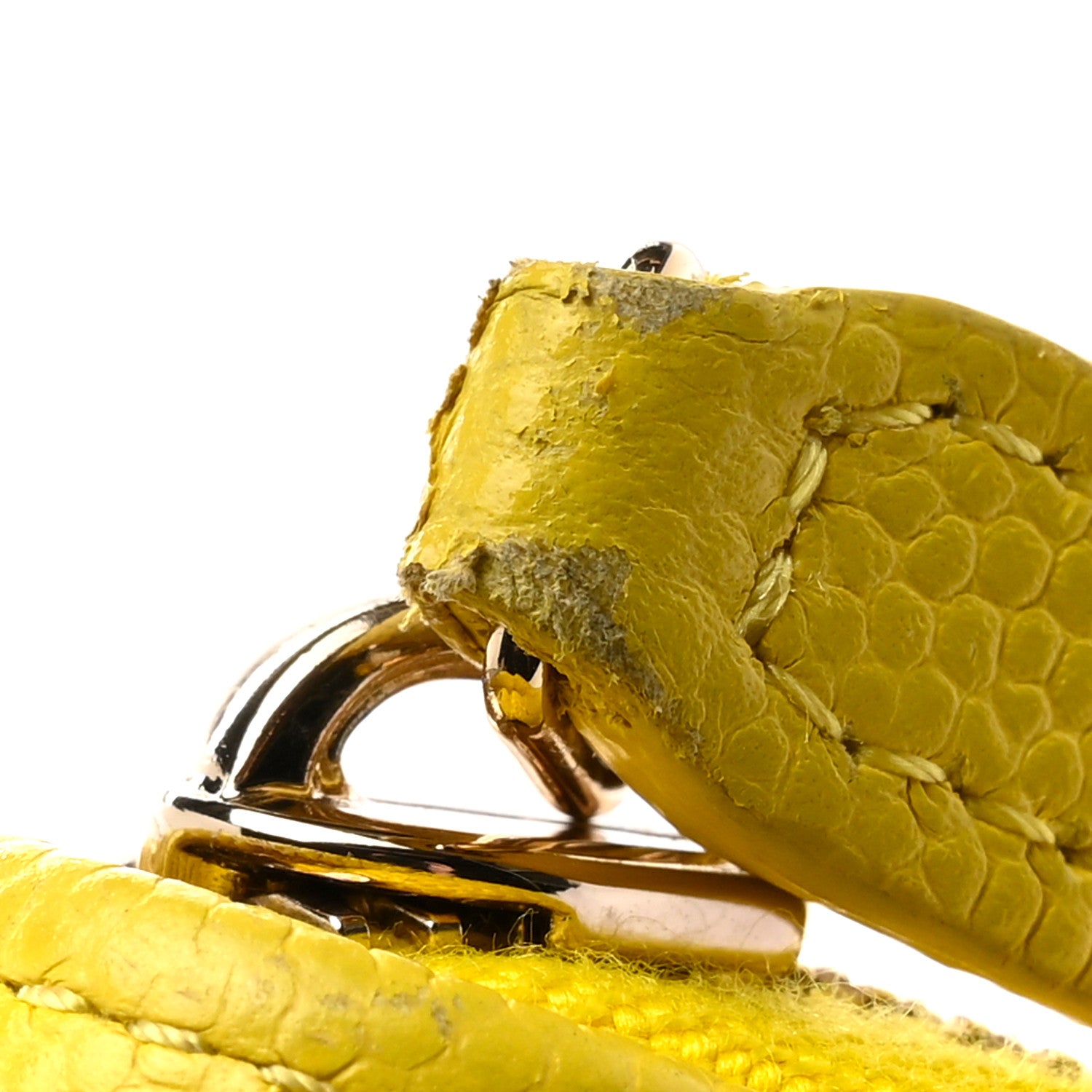 Chanel Caviar Quilted Large Gusset Zip Around Wallet Yellow 11 of 12