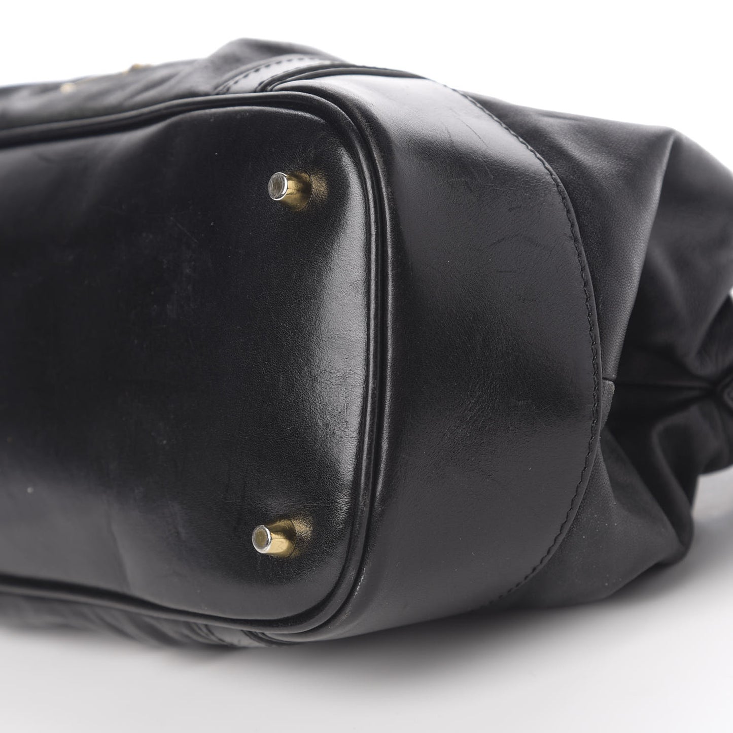 Smooth Calfskin Satchel Black