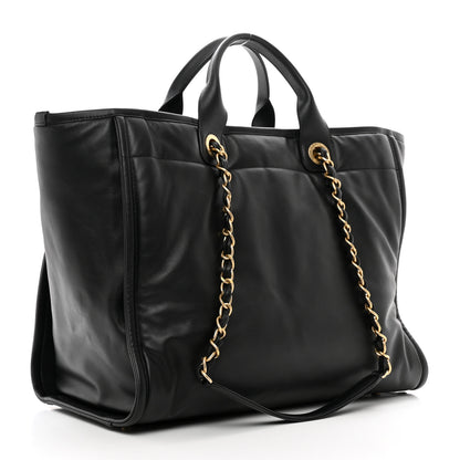 Chanel Calfskin Medium Deauville Tote Black 3 of 10