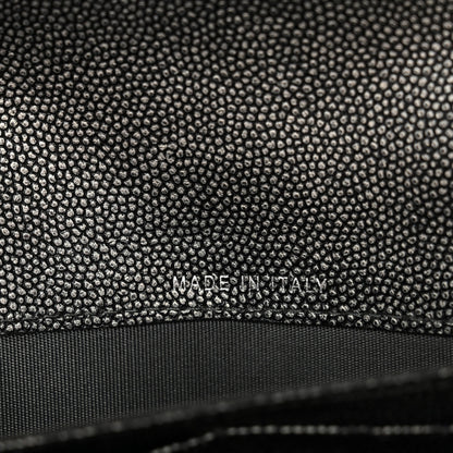 Chanel Metallic Caviar Quilted Large Golden Class Gusset Flap Wallet Dark Grey 7 of 16
