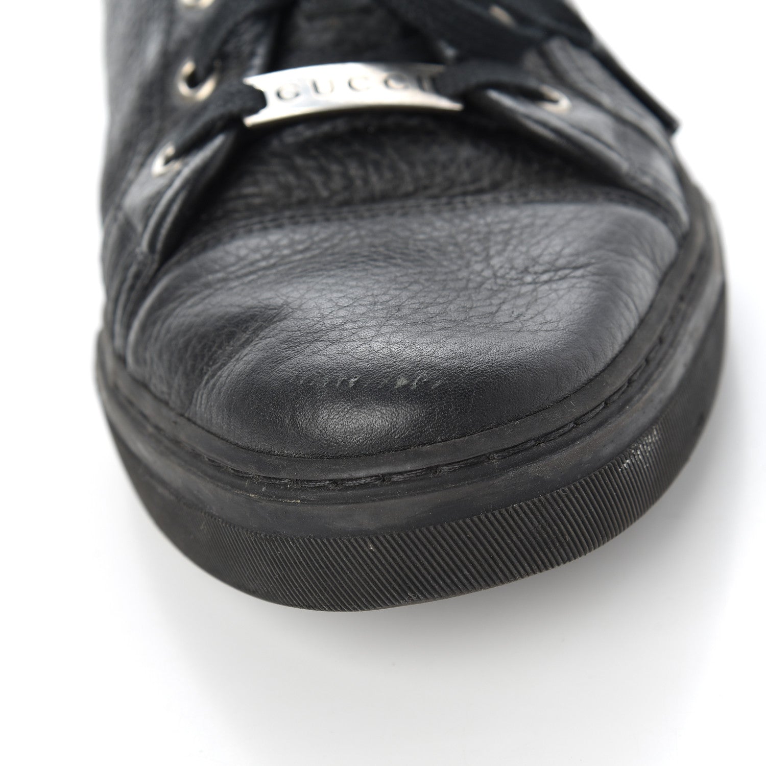 Gucci Nappa Mens Low Top Sneakers 9.5 Black 9 of 19