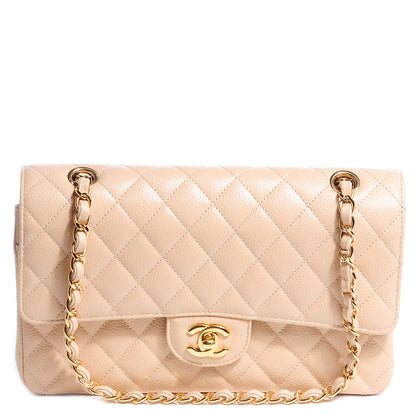 Chanel Caviar Quilted Medium Double Flap Beige Clair 1 of 8