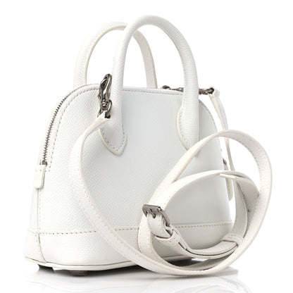 Balenciaga Grained Calfskin XXS Ville Top Handle Bag White Black 3 of 12