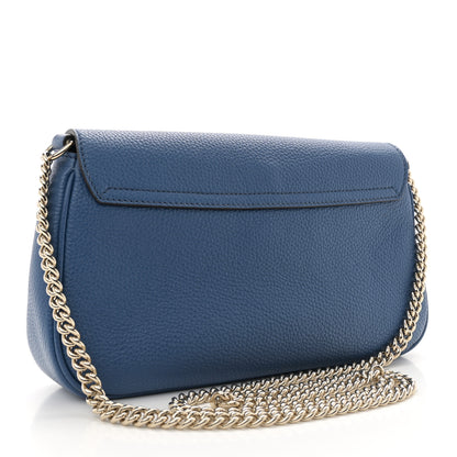 Gucci Pebbled Calfskin Medium Soho Flap Crossbody Caspian 3 of 10