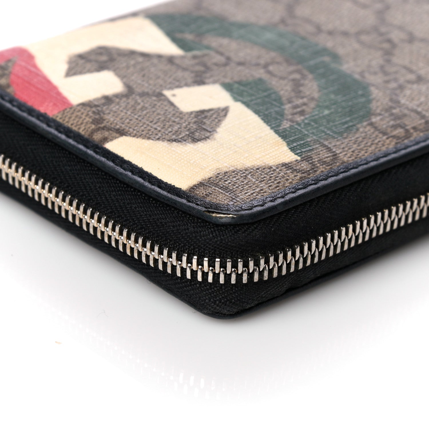 Gucci GG Plus Monogram Italy Flag Zip Around Wallet Green 8 of 11